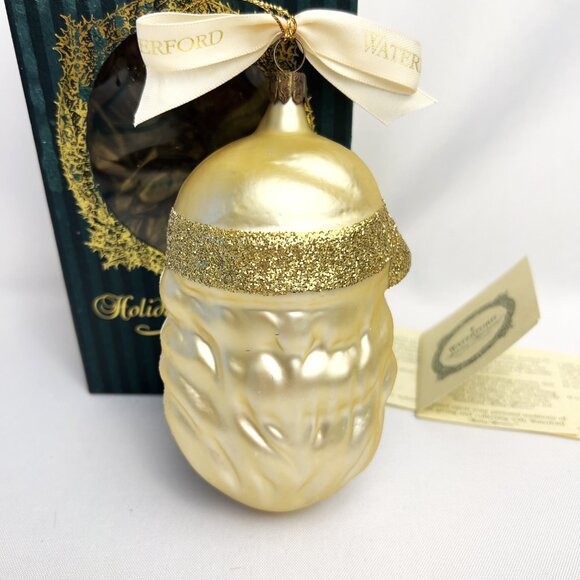 Waterford Santa Ornament Vintage 1997 Hand-Painted Glass Original Box & Tags 6" - Picture 4 of 9